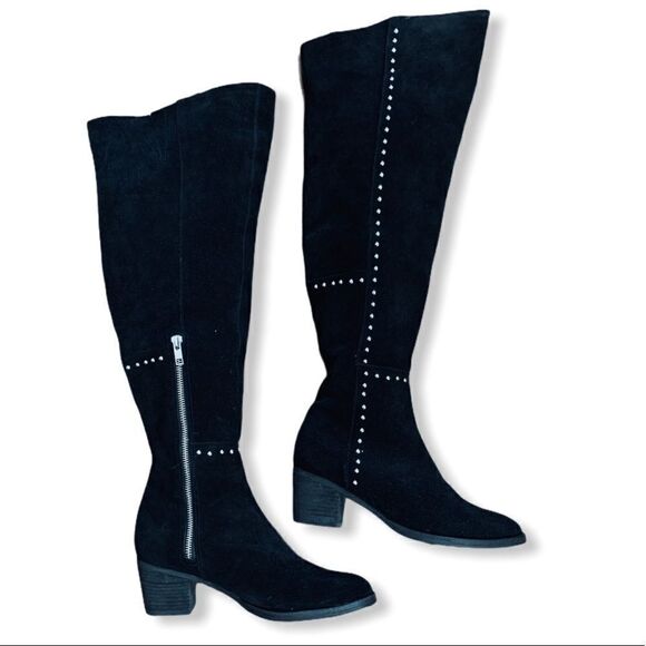 Design Lab Suede Studded Boots - Picture 1 of 10